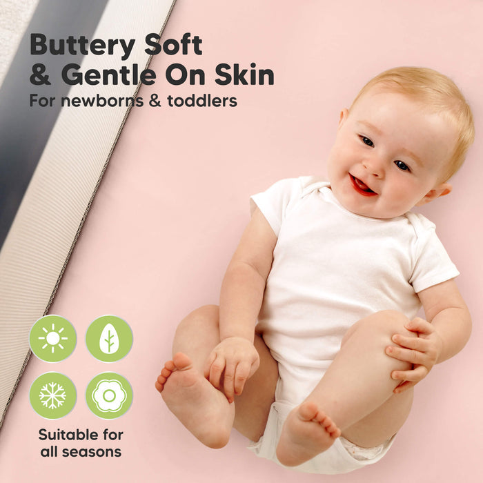 Buttery soft and gentle on skin for newborns and toddlers, suitable for all seasons.