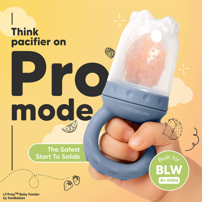 Think pacifier on pro mode, baby food feeder designed for the safest start to solids with baby-led weaning from 4 months.