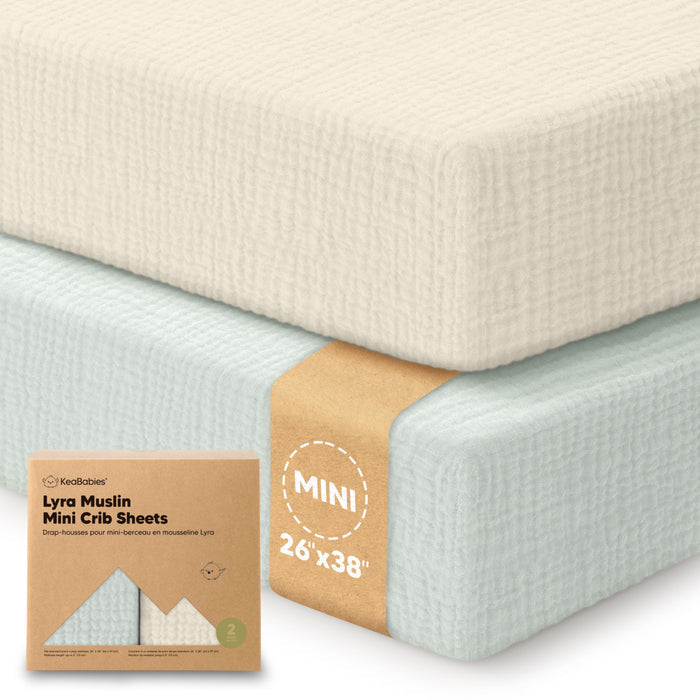 2-Pack Lyra Muslin Mini Crib Sheets