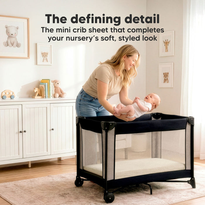 The Defining Detail - The mini crib sheet that completes your nursery's soft, styled look