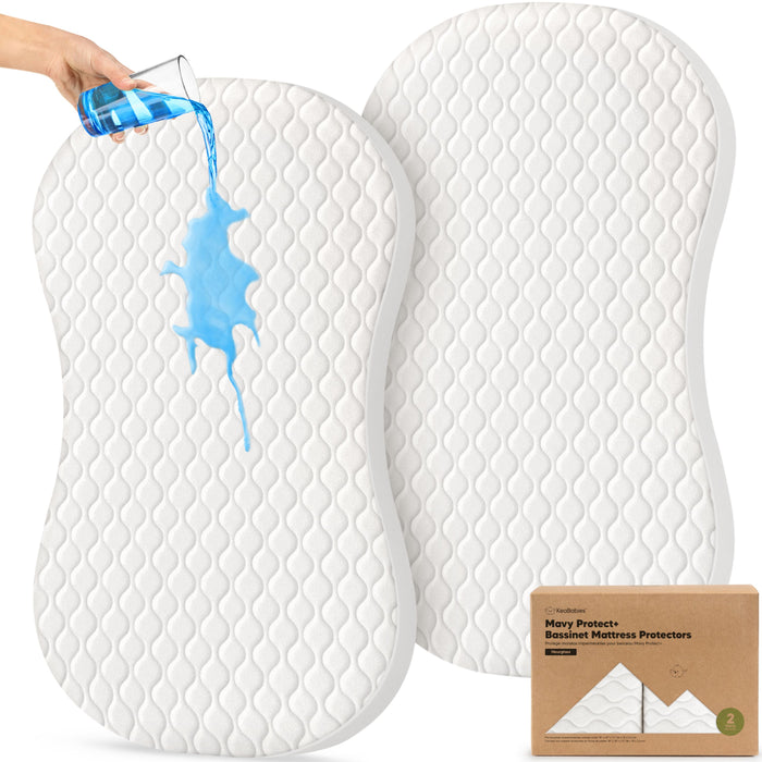 2-Pack Mavy Protect+ Waterproof Bassinet Mattress Protectors