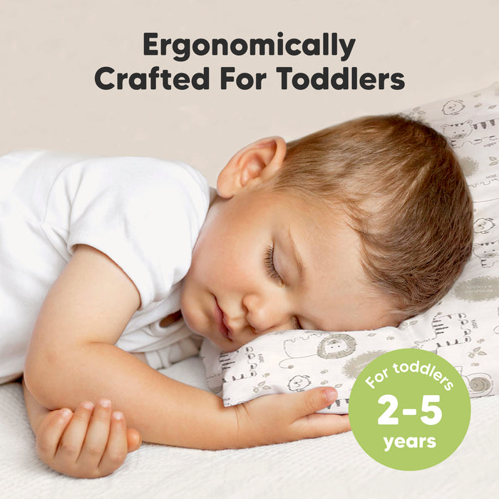 Ergonomically crafted for toddlers, this dreamy pillow provides the ideal support and comfort for ages 2–5.