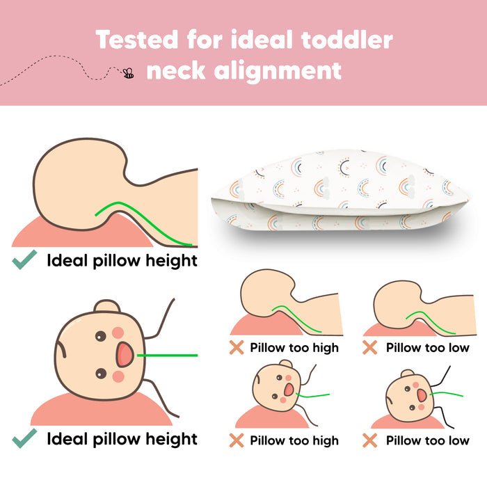 Tested for ideal toddler neck alignment with a balanced height that is neither too high nor too low.