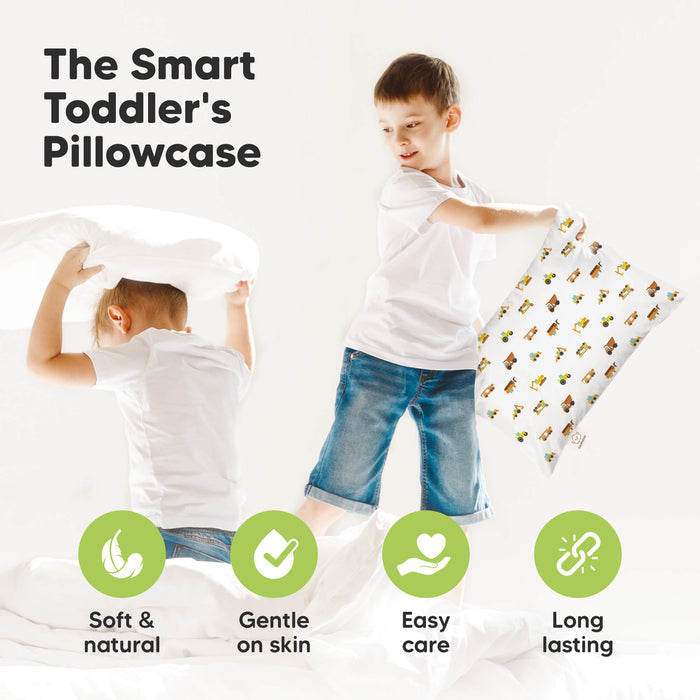 The smart toddler’s pillowcase is soft, gentle on skin, easy care, and long-lasting.