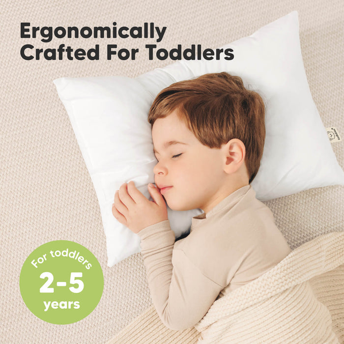 Ergonomically crafted for toddlers, this dreamy pillow provides the ideal support and comfort for ages 2–5.