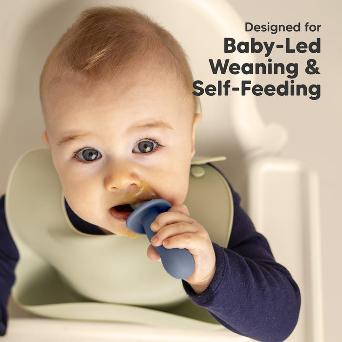 Designed for baby-led weaning and self-feeding while supporting motor skill development.