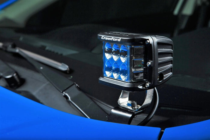 2018 - 2023 Subaru Crosstrek Hood Light Pod Brackets Crawford Performance - Crawford Performance