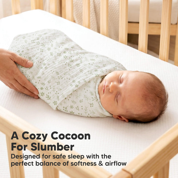A Cozy Cocoon For Slumber - 
Designed for safe sleep with the perfect balance of softness & airflow