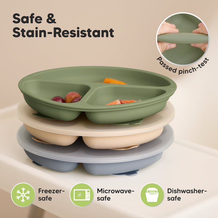 Safe & Stain-Resistant, freezer-safe, microwave-safe, dishwasher-safe.