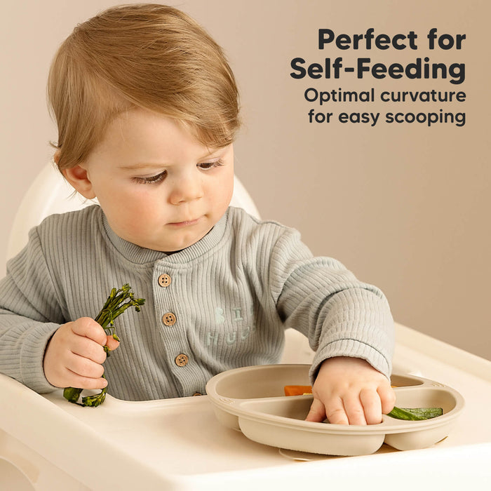 Perfect For Self-Feeding, optimal curvature for easy scooping.