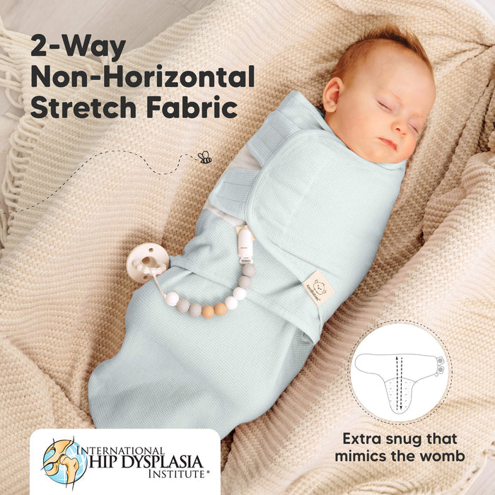 2-Way Non-Horizontal Stretch Fabric provides an extra snug fit that mimics the womb.