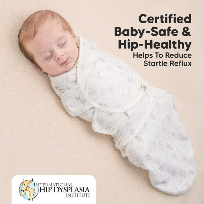 Certified Baby-Safe & Hip-Healthy, Helps To Reduce Startle Reflux, 
International Hip Dysplasia Institute