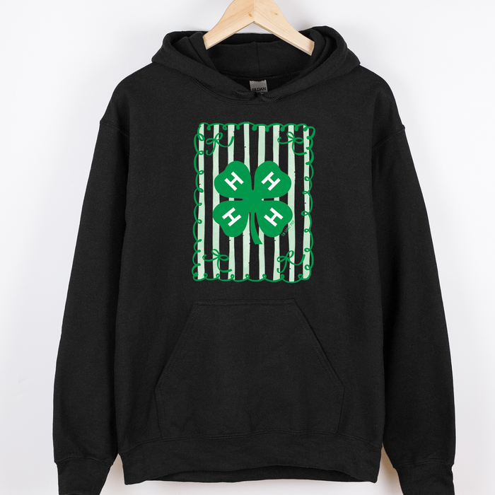 4-H Stripe/Bow– Hoodie