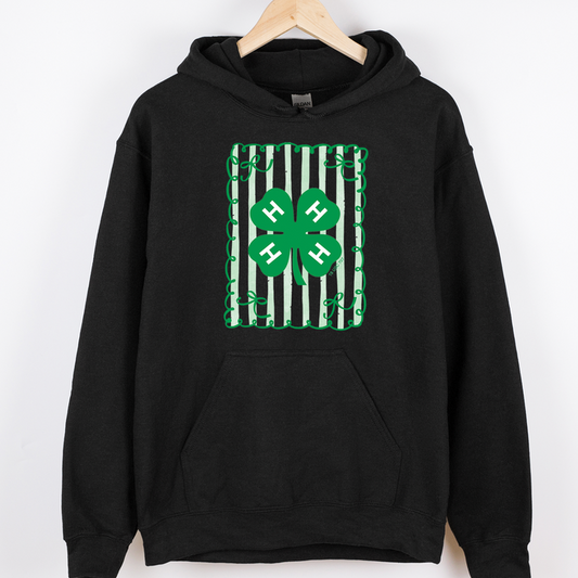 4-H Stripe/Bow– Hoodie