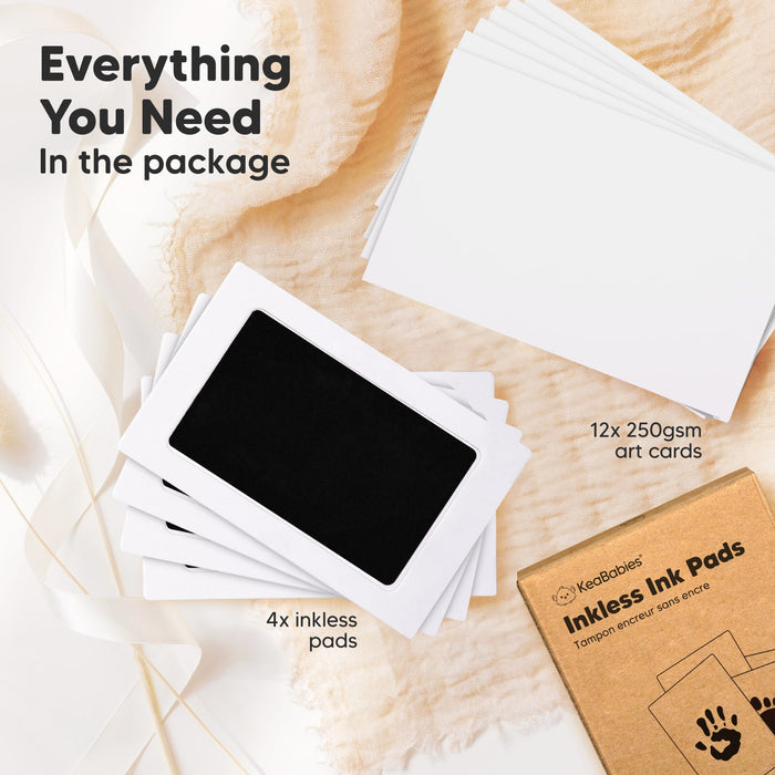 Everything you need in the package including 4-pack inkless pads and 12x250gsm art cards.