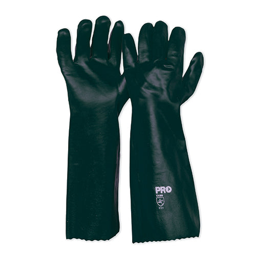 45cm Green Double Dipped PVC Gloves Large PVC45DD
