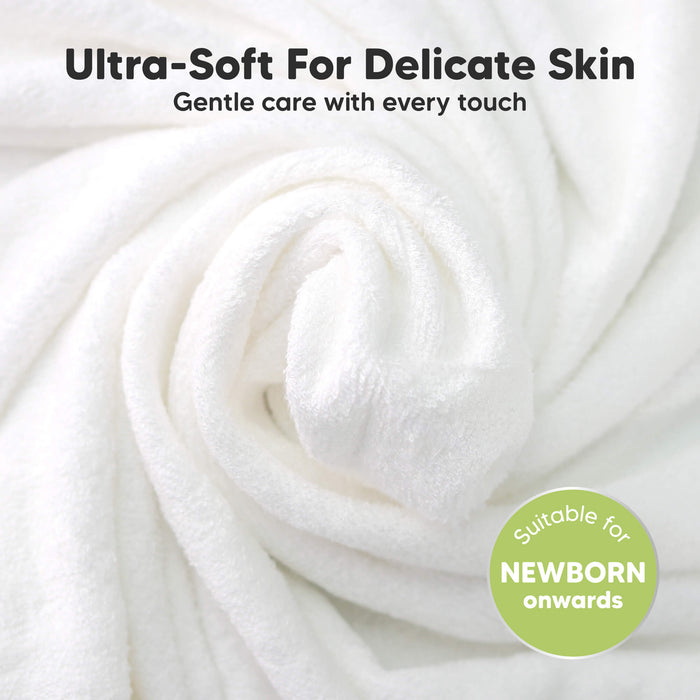 Ultra-Soft For Delicate Skin 
Gentle care with every touch
Suitable for NEWBORN onwards
