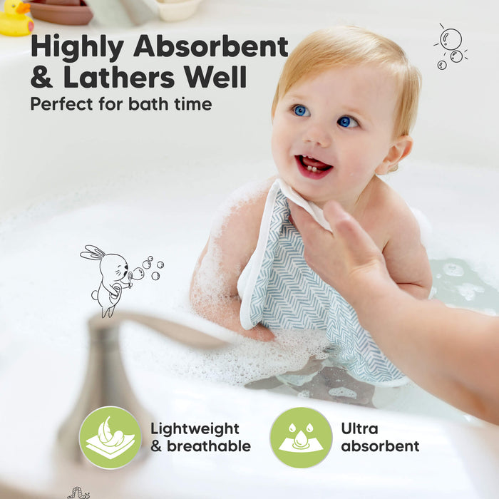 Highly Absorbent & Lathers Well
Perfect for bath time 
Lightweight & breathable
Ultra absorbent