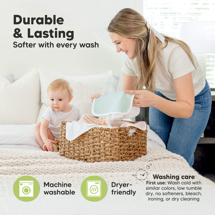 Durable & Lasting 
Softer with every wash 
Machine Washable 
Dryer-friendly
Washing care - First use: Wash cold with similar colors, low tumble dry, no softeners, bleach, ironing, or dry cleaning