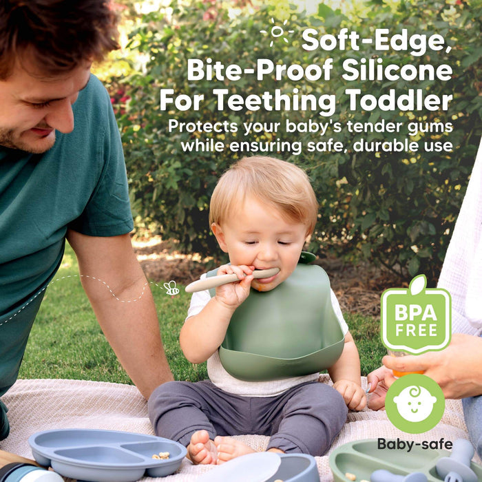 Soft-Edge Bite-Proof Silicone For Teething Toddlers, protects tender gums while ensuring safe, durable use, BPA-free and baby-safe.