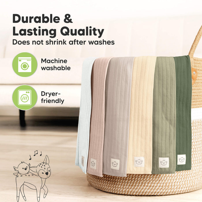 6-Pack Shea (Stria) Burp Cloths