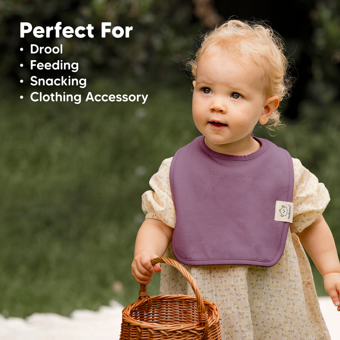 Perfect for drool, feeding, snacking. and clothing accessory.
