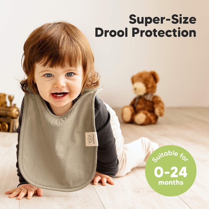Super-Size Drool Protection, suitable for 0–24 months.