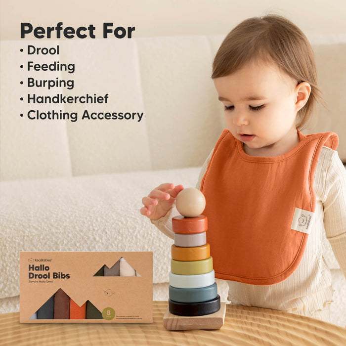 Perfect For drool, feeding, burping, handkerchief use, and clothing accessory.