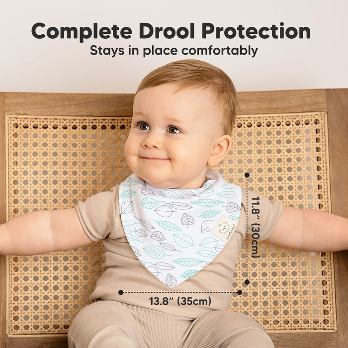 Complete Drool Protection, stays in place comfortably with size about 11.8" x 13.8" (35 cm).