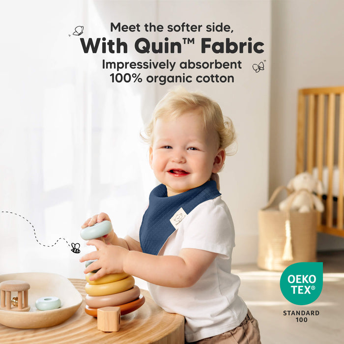 Meet the softer side with Quin™ Fabric, impressively absorbent, 100% organic cotton.OEKO-TEX STANDARD 100