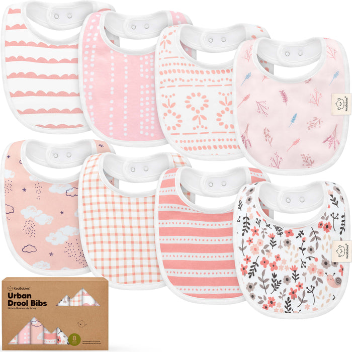 8-Pack Urban Drool Bibs