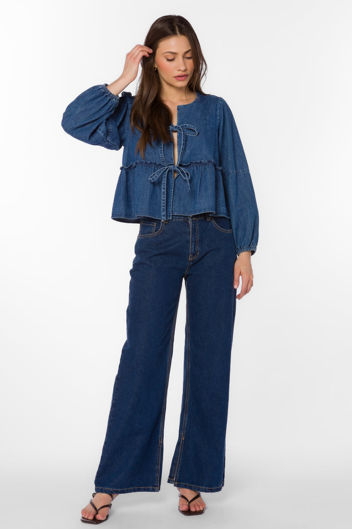 Abbie Blue Top - Tops - Velvet Heart Clothing