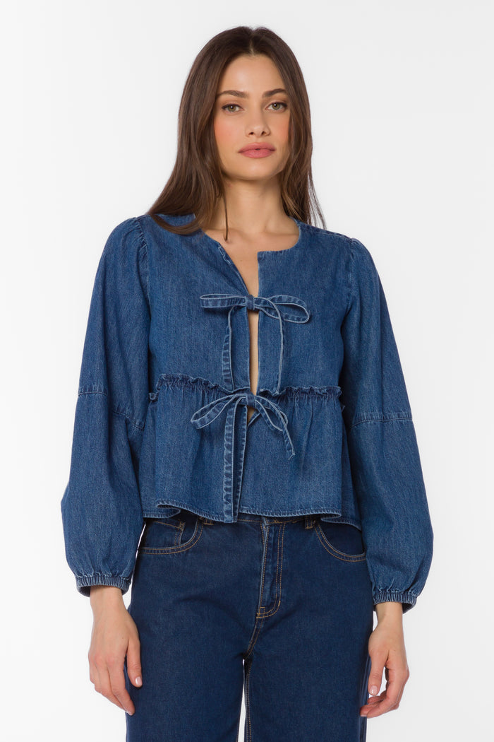 Abbie Blue Top - Tops - Velvet Heart Clothing