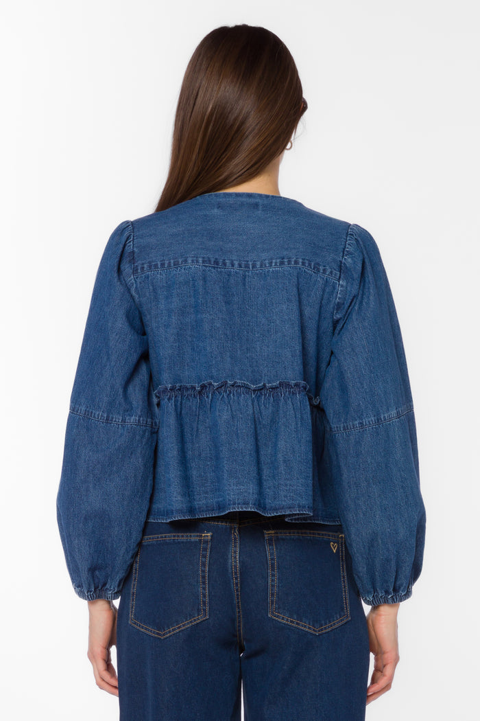 Abbie Blue Top - Tops - Velvet Heart Clothing