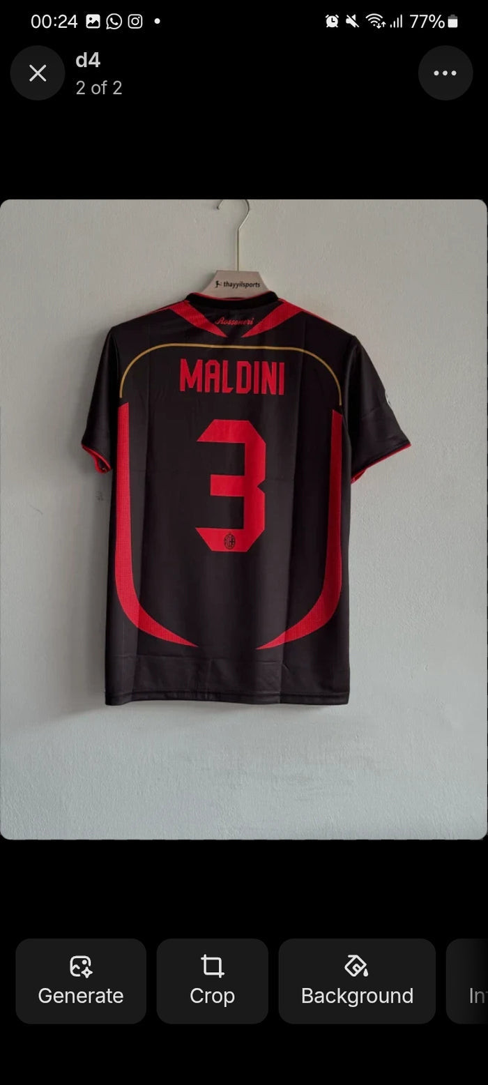 Ac milan Maldini 3 black
