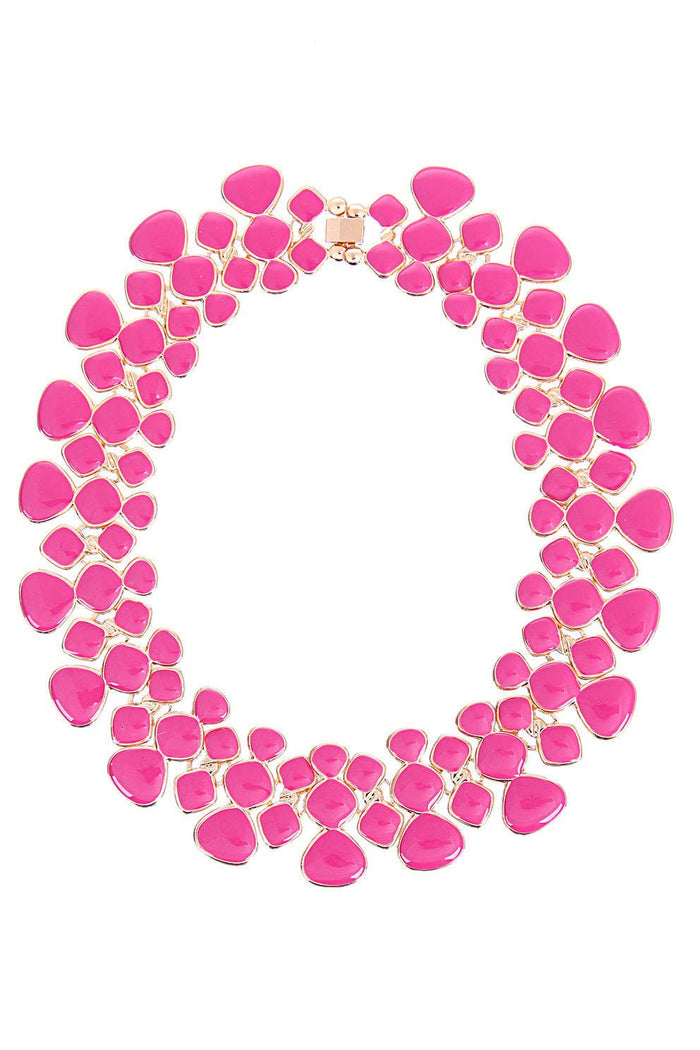 Style the Adel Pink Collar Necklace exclusively at Born To Glam