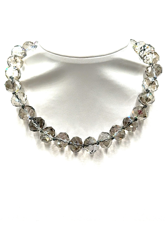 Style the Adjustable 16mm Rondelle Short Crystal Necklace exclusively at Born To Glam