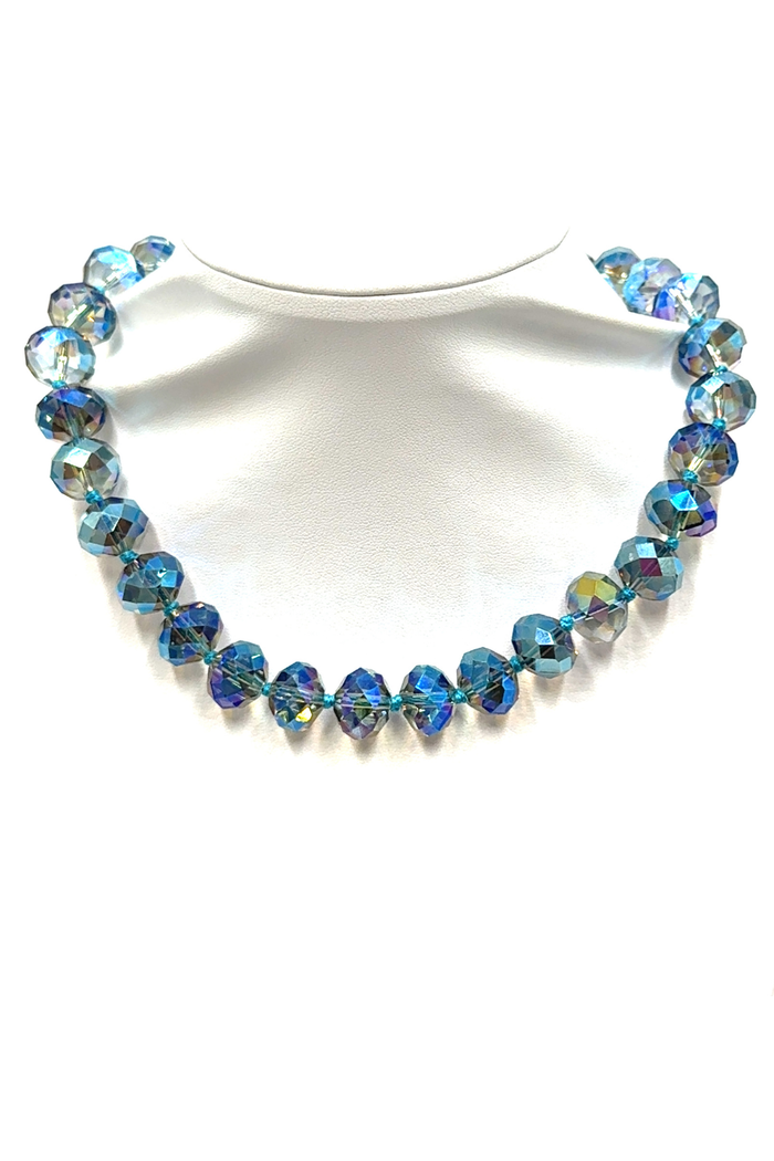 Style the Adjustable 16mm Rondelle Short Crystal Necklace exclusively at Born To Glam