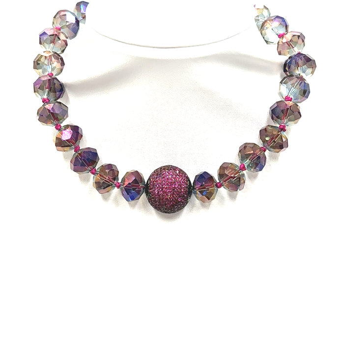 Adjustable Crystal Pave Short Necklace - Born To Glam