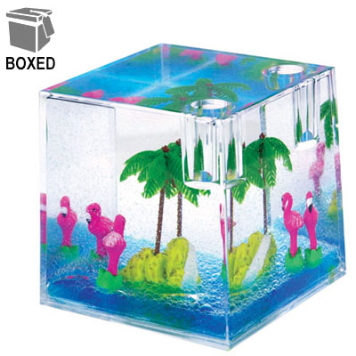 Flamingos & Palms Cube