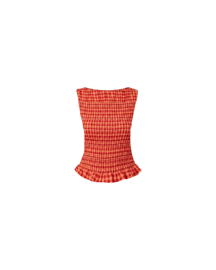 ANASTASIA TANK RED TARTAN