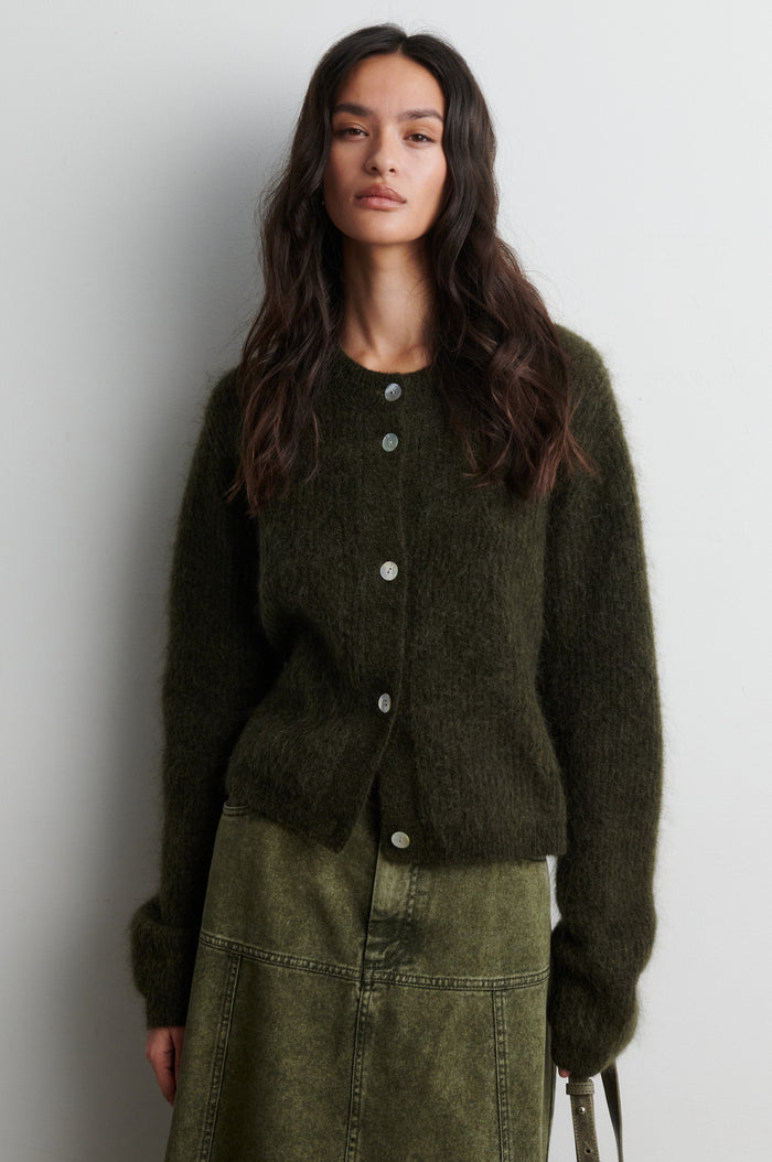 Andrea Knit Rib LS Cardigan