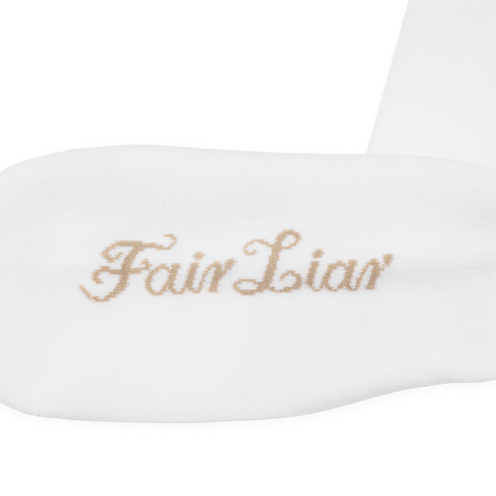 Ankle Frill Ribbon Socks (White)