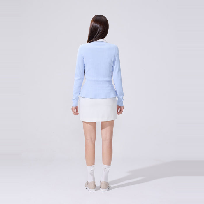 Ankle Frill Ribbon Socks (White)
