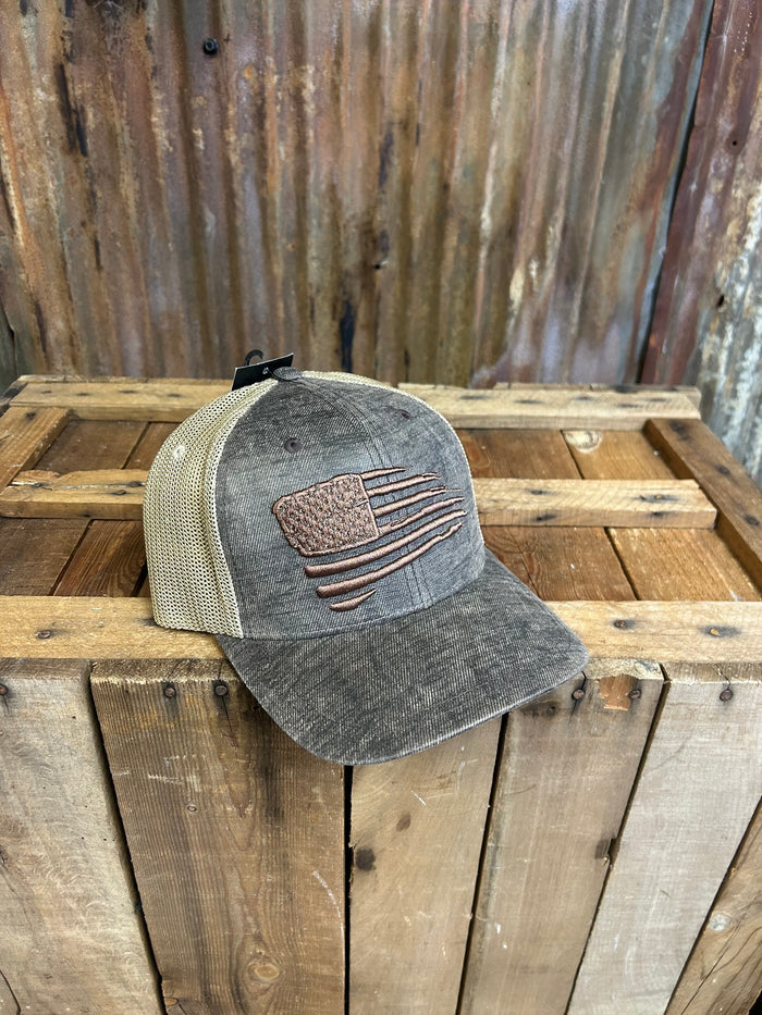 Ariat Brown Flag Youth Hat
