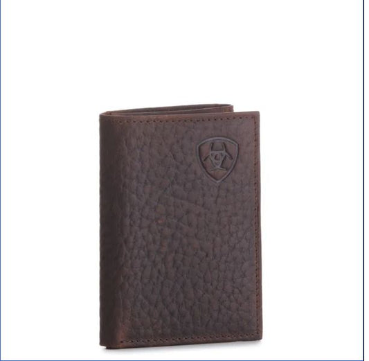 Ariat Embossed Shield Logo Trifold Wallet