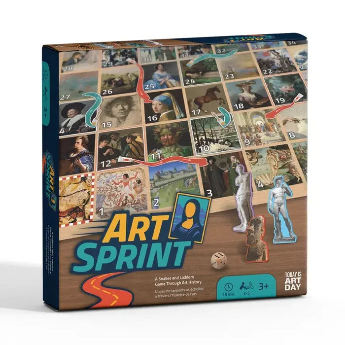 Art Sprint Snakes + Ladders Game