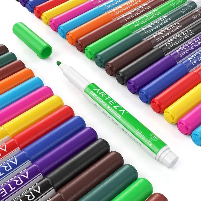 Arteza® Dry Erase Markers Set, Fine Tip Set of 36