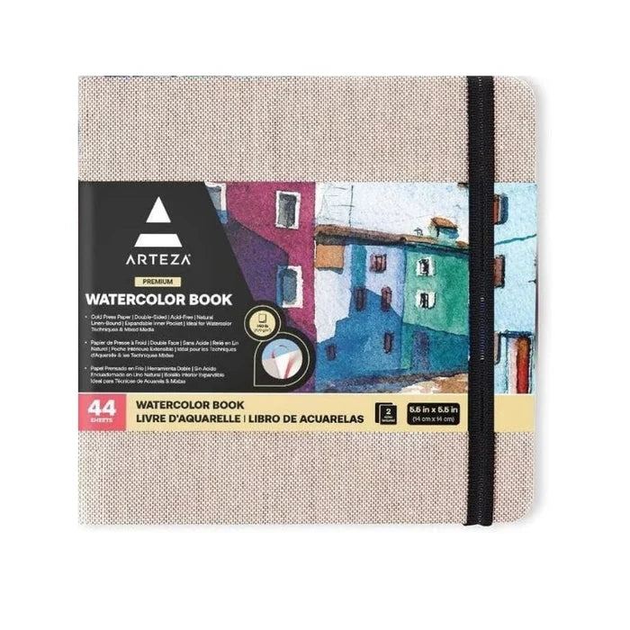 Arteza® Gray Hardcover Watercolor Book