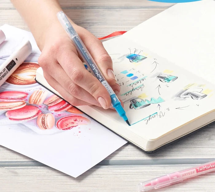 Arteza® Gray Hardcover Watercolor Book